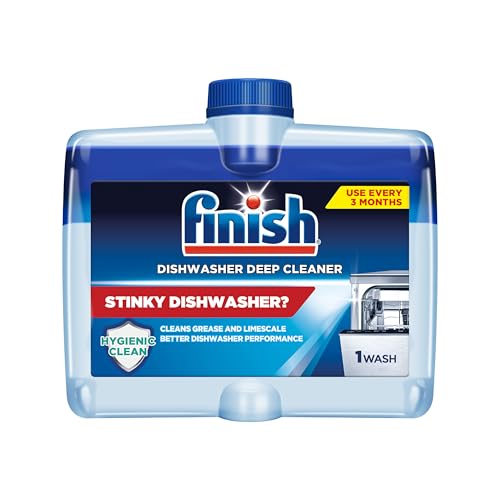 Finish Dishwasher Cleaner Liquid, Deep Cleans Hidden Grease & Limescale, Fights Odors & Maintains Performance, 3 Month Supply, 8.45oz, 1 Bottle