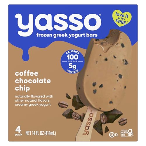 Yasso Frozen Greek Yogurt Bars Coffee Chocolate Chip Bars 4 Count for a ridiculously creamy frozen snack made with the goodness of greek yogurt 3.5fl oz