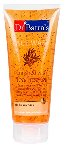Dr Batra's Daily Care Face Wash, Enriched with Tea Tree Oil, Vitamin E & B3, Reduces Blemishes, Face Wash for Clean Skin, Protection from Sun Damage, 