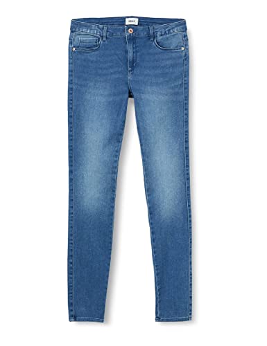 (-30%) ONLY Damen Onlroyal High Waist Skinny Jeans, Medium Blue Denim, M / 34
