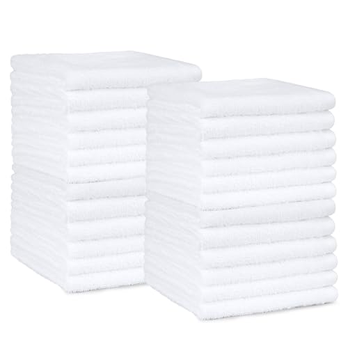 Amazon Basics Fast-Drying Cotton Washcloths 12x12 in 24-Pack