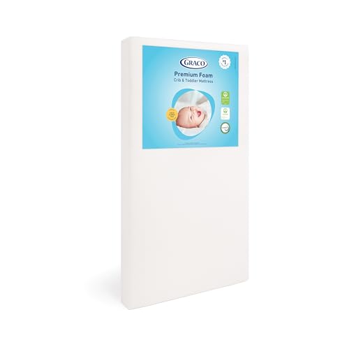 Graco Premium Crib & Toddler Mattress – GREENGUARD Gold Certified, Machine-Washable OEKO-TEX STANDARD 100 Certified Cover with Waterproof Surface, Fits Any Standard Full Size Baby Crib & Toddler Bed
