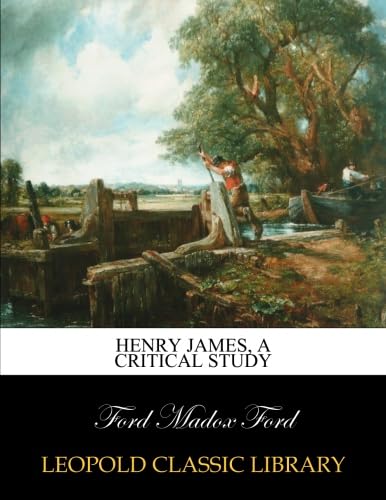 Henry James, a critical study book cover