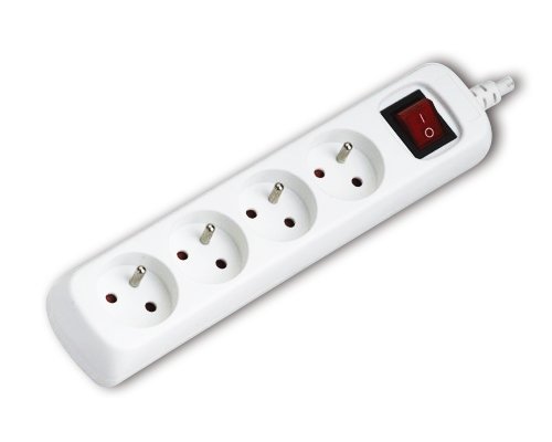 🔥 STARKER PREIS (-47%) Aigostar Steckdosenleiste 4-Fach mit Schalter Tischsteckdose Kindersicherung 5m Kabel Weiß