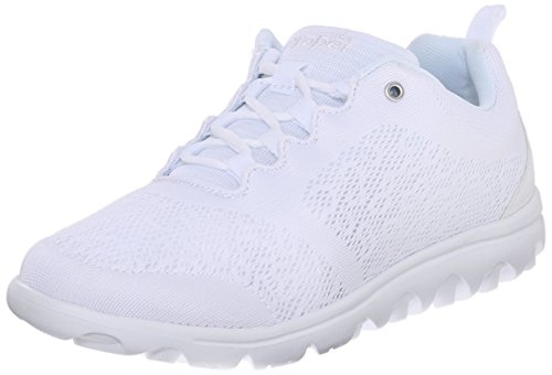 Propét Womens TravelActiv Walking Walking Sneakers Shoes - White - Size 8 4E