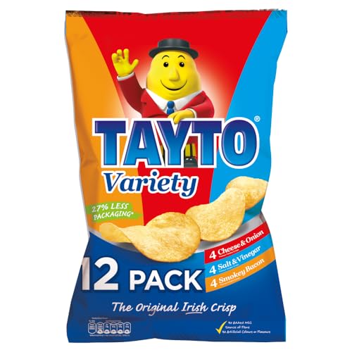 Tayto Variety 12 pack Crisps from Ireland 12 x 25g by Tayto