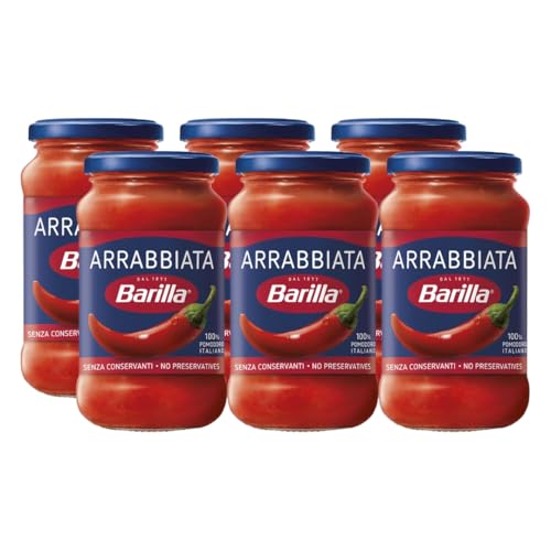Barilla Arrabbiata Pasta Sauce 6x400g – Spicy Tomato, Chilli, Vegan