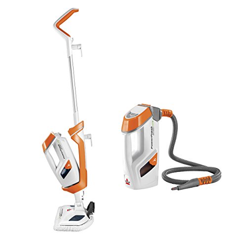 BissellPowerFresh Lift-Off Pet Steam Mop, Steamer, Tile, Bathroom, Hard Wood Floor Cleaner, 1544A, OrangeShark Steam S