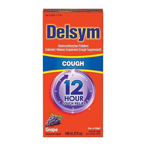 Delsym Adult 12 Hr Cough Relief Liquid, Grape, 5oz