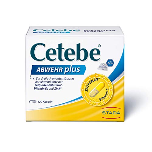 (-42%) Cetebe Abwehr plus, Vitamin C, D & Zink für das Immunsystem, 120 Kapseln