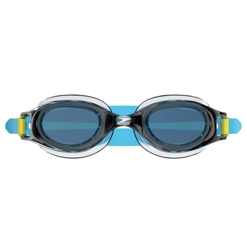 Speedo Unisex-child Swim Goggles Hydrospex Ages 6-14, Grey/Blue