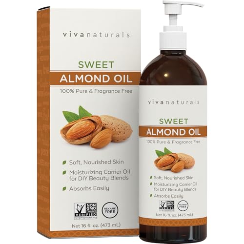 Viva Naturals Sweet Almond Oil Versatile Moisturizer An affordable moisturizing body oil that works