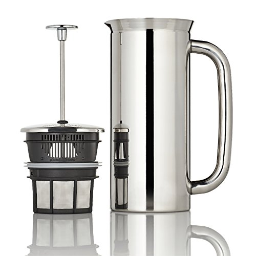 ESPRO P7 French Press, 32oz, Polished, Stainless Steel Coffee Maker, Double Micro-Filter, Vacuum Insulated