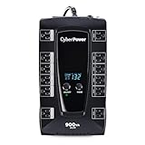 CyberPower AVRG900LCD Intelligent LCD UPS Battery Backup and Surge Protector, 900VA/480W, 12 Outlets, AVR, Compact, UL Certified