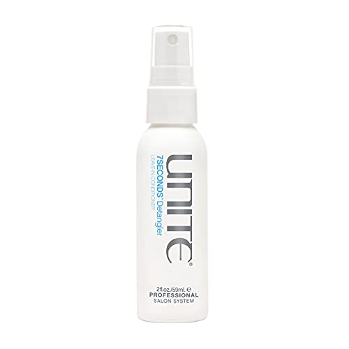 UNITE Hair - 7SECONDS Detangler – Lightweight Leave-In Conditioner Spray – Instantly Detangles, Strengthens & Protects from UV and Heat Damage – Vegan, Color-Safe & Cruelty-Free, 2 Fl Oz (Travel Size)