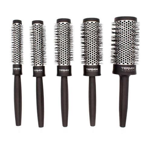 Pack Termix Profesional Hairbrush- Aluminum thermal hairbrush with nylon bristles, ideal for all types of hairstyles- it includes 5 diametres Ã˜ 17, 23, 28 , 32 , 43 mm