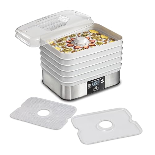 Hamilton Beach Digital Food Dehydrator for Fruit and Jerky, Vegetables and More, 5 Trays