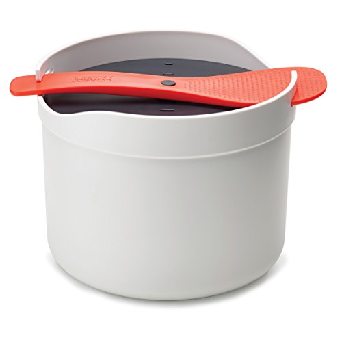 (-40%) Joseph Joseph M-Cuisine - Mikrowellen Reis und Getreidekocher Dampfgarer, 2 Liter - Stein/Orange