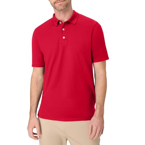 Hanes mens X-Temp Performance Polo Shirt,Deep Red,X-Large