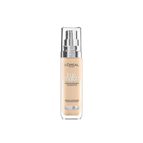 L'Oréal Paris True Match Foundation 2.N 30ml | Natuurlijk dekkende vloeibare foundation verrijkt met hyaluronzuur en SPF16 voor een gehydrateerde huid, vegan