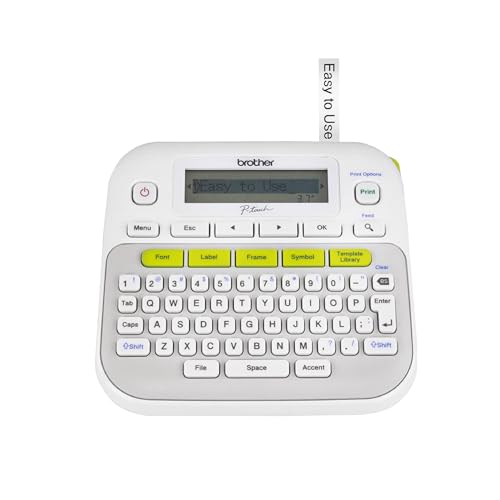 Brother P-touch PTD210 Easy-to-Use Monochrome Label Maker, One-Touch Keys, White