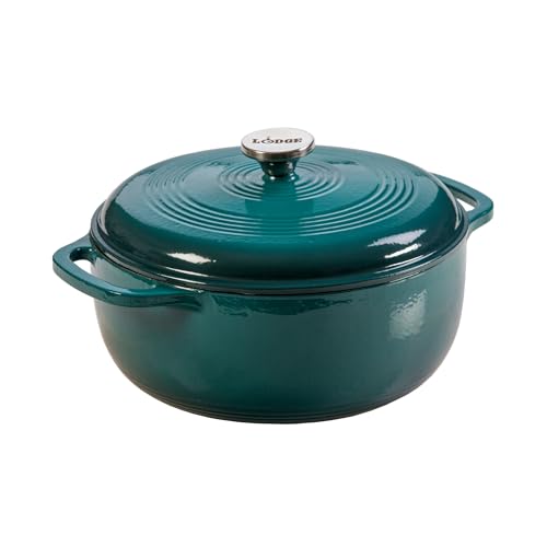 Lodge 6 Quart Enameled Cast Iron Dutch Oven with Lid