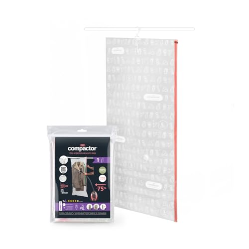 Compactor Aspispace XL Vacuum Compression Bag - 70X145 cm, Transparent, Reusable and Space-Saving