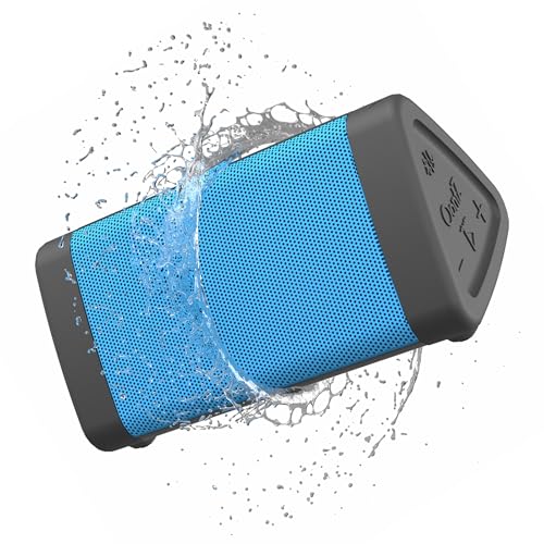 Upgraded Angle 3 Bluetooth Speaker - IPX5 Water-Resistant 5.0 Bluetooth Speaker with 100Ft Wireless Range and Powerful 10W Output by OontZ (Blue)