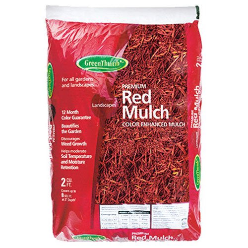 OLDCASTLE LAWN & GARDEN 123458 Green Thumb Mulch, 2 cu. ft., Red