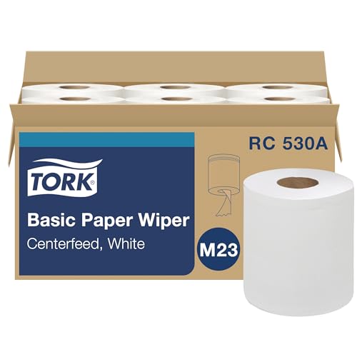 Tork Centerfeed Hand Towel White One-at-a-time Dispensing, M23 Compatible 6 Rolls x 530 Sheets (RC530)