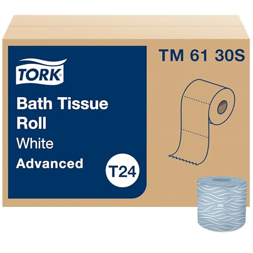 Tork Bath Tissue Roll Advanced 2-ply For everyday use at home Biodegradable 4x3.75", 500 sheets/roll, 48 rolls/case