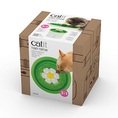 Catit Flower Fountain 3 litros, fuente clásica con tres opciones de chorro