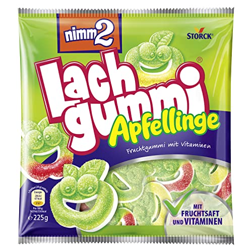 (-33%) nimm2 Lachgummi Apfellinge, saures Fruchtgummi mit Vitaminen - 1 x 225 g