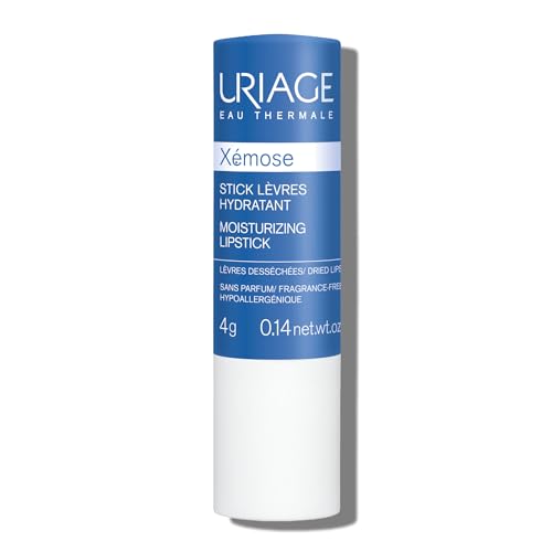 URIAGE Xémose Lip Balm with Hyaluronic Acid, Shea Butter & Vitamin C | Intense Hydration Lip Care, Fragrance-Free, 4 mL / 0.14 oz