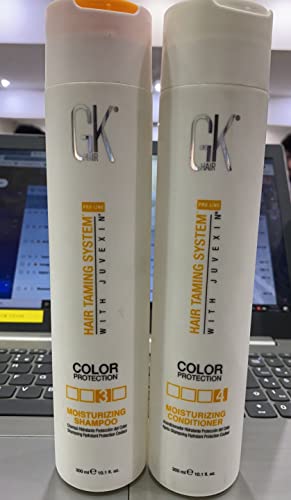 GK Hair Color Protection Moisturizing Shampoo and Conditioner Set for Color Treated Hairs, Sulfate, Paraben, and Dye Free, with Naturally Derived Clean Ingredients (10.1 Fl Oz x 2)