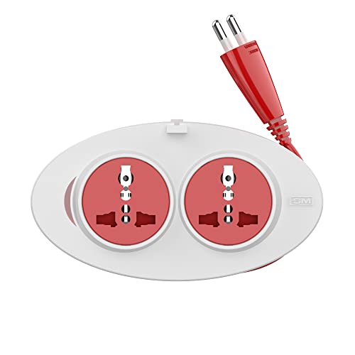 3206 G-On Extension Board with 2 International Sockets | 2.5M Extension Cord | Dual-Tone Design | Child Safety Shutters | Compact & Travel-Friendly | 
