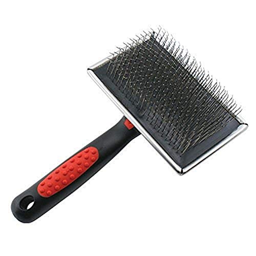Paw Brothers Professional Grade Extra Long Slicker Brush - Ergonomic Handle, Removes Loose Undercoat and Tangles for Dogs
