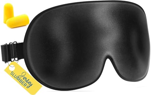 100 Percent Silk Sleep Mask with Adjustable Strap Jersey Slumber