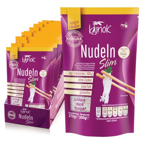 ⚡ BLITZDEAL (-53%) kajnok Nudeln Slim, 10 x 270 g, Abtropfgewicht 200 g