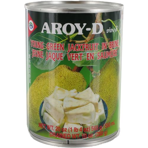Aroy-D Young Green Jackfruit in Brine, 20 Ounce (Pack of 6)
