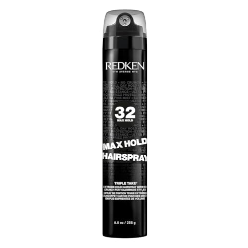 Redken Max Hold Hairspray 32 | Extreme Maximum High Hold Hairspray | Long-Lasting Lift & Body | All-Day Style Control | Dry Finish | 24 Hour Humidity Resistance | | For All Hair Types | 9 Oz