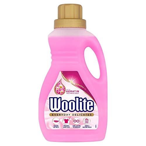 Woolite Laundry Detergent Liquid for Delicates Hand and Machine Wash 12 Washes, 750ml