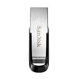 SanDisk Ultra Flair Memoria flash USB 3.0 de 64 GB, con carcasa de metal duradera y elegante y hasta 150 MB/s de velocidad de lectura, Color negro/plateado