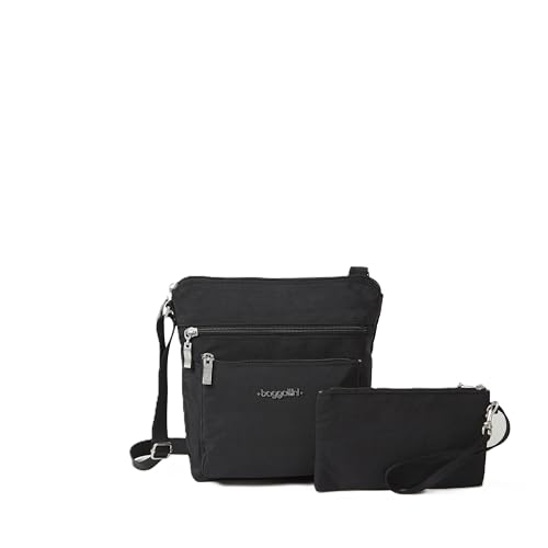 Pocket Crossbody Bags for Women 8x8" Small Lightweight Durable Nylon Water-resistant Travel Purse W/Rfid Wristlet