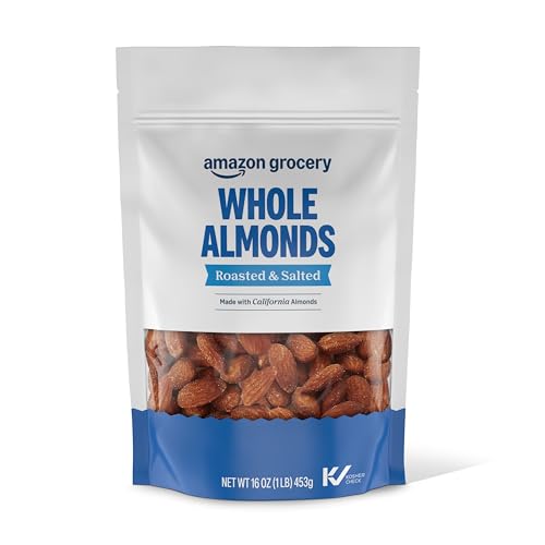 Amazon Brand - Happy Belly California Almond, Roasted & Sea Salted, 16 oz (Pack of 1)
