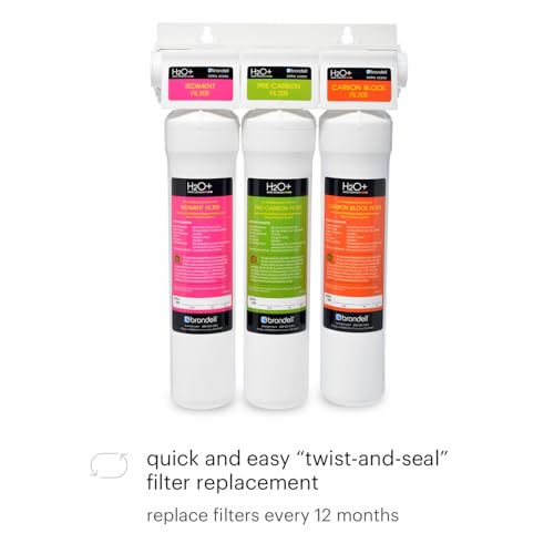 Brondell H2O+ Coral UC300 Three-Stage Undercounter Water Filtration System (UF-35 Replacement Filters)Frizzlife Under S