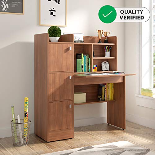 Study Table | 3 Year Warranty | Winner|Study Desk with Book Shelf, Office Table, Study Table for Adults, Table with 4 Shelves and 3 Shutter Storage | 