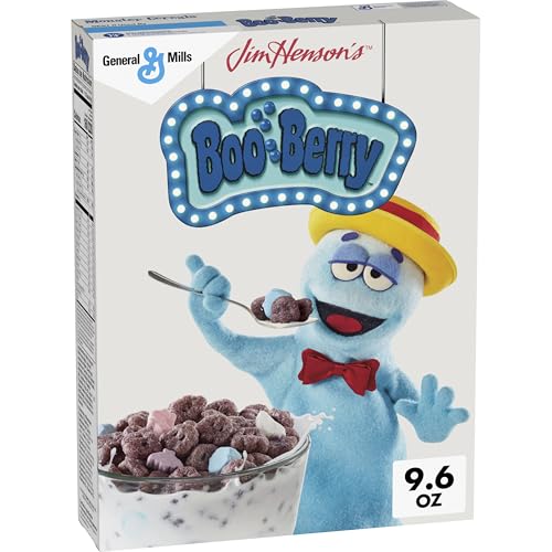 Boo Berry Cereal with Monster Marshmallows, Kids Breakfast Cereal, Limited Edition, Made with Whole Grain, 9.6 oz
