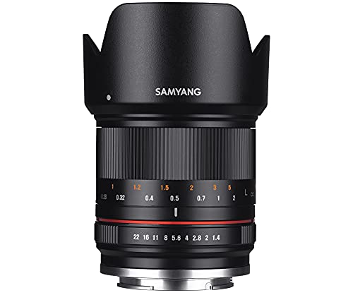 Samyang 21 mm F1.4 ED AS UMC CS Wide Angle Lens for Mirrorless Camera, Fuji X Black