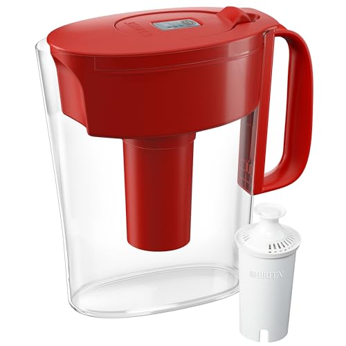 Brita Water Filter Pitcher for Tap and Drinking Water with 1 Standard Filter, Lasts 2 Months, 6-Cup Capacity, BPA Free, 